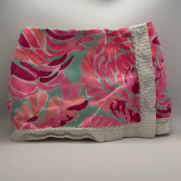 Lilly Pulitzer Girls Size 4 Floral Skort, Pink & Green Print - Picture 1 of 6